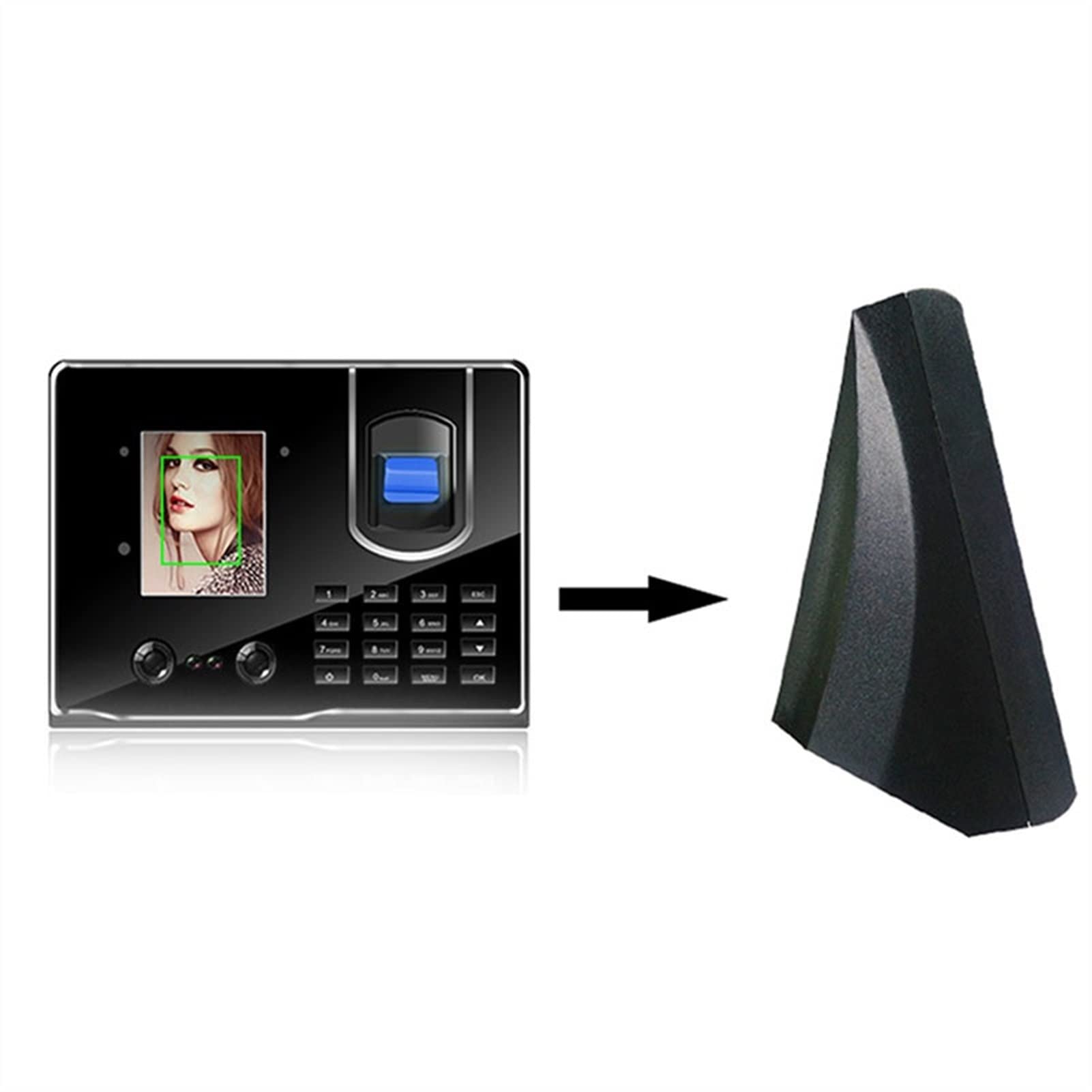 Sistema De Control De Asistencia con Reconocimiento Facial, Lector De Huellas Dactilares Y Control De Acceso para Oficinas Y Empresas.Nero-Portuguese