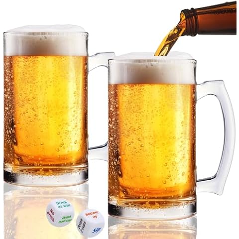 VAMB LLC Large Beer Mug Set with Ice Cubes Cover