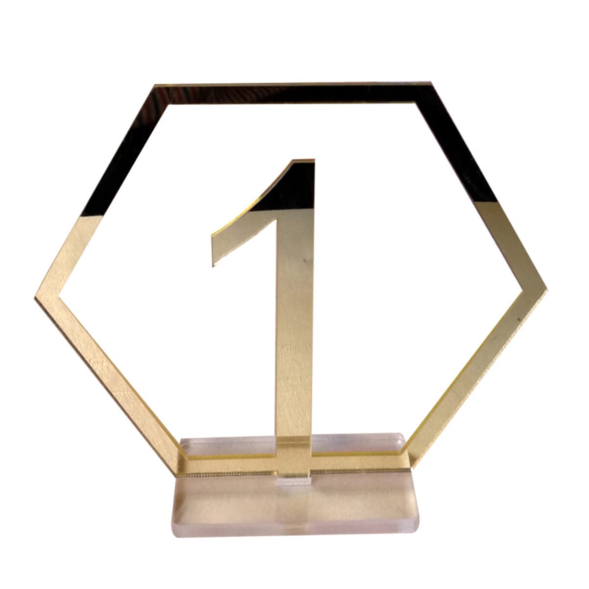 1-20 Números de Mesa de Boda Soporte de Números de Mesa Acrílicos para Recepción de Boda Fiesta Eventos de Cumpleaños Festival O Decoración de Comida (Dorado)