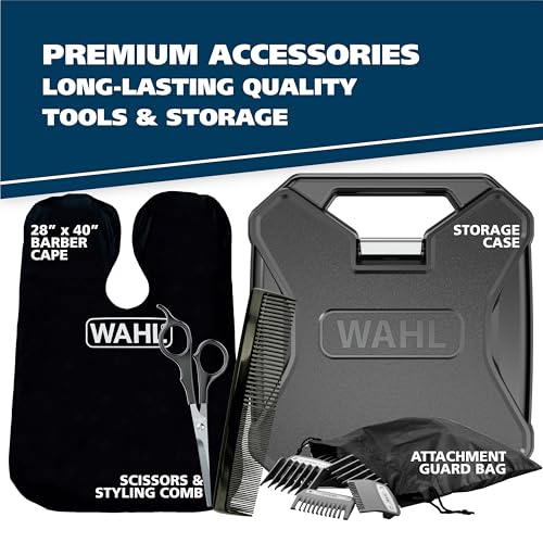 Image of Wahl USA Elite Pro High-Performance Corded Home Haircut & Grooming Kit for Men - Electric Hair Clipper - Model 3029684