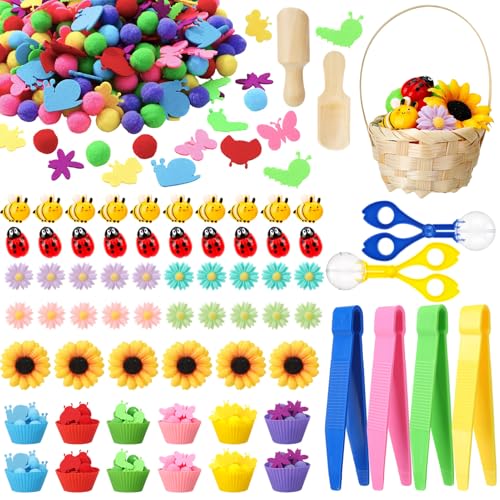 368Pcs Sensory Bin Filler Fine Motor Toys Counting Sorting Toy