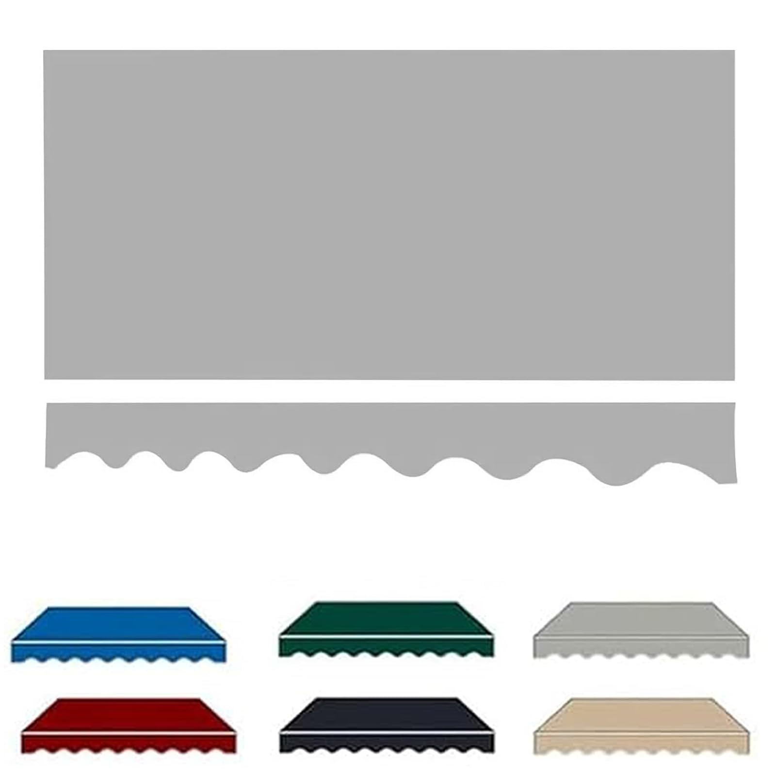 ROFBIHG Retractable Patio Awning Fabric Replacement, Sun Shade Shelter Replacement Fabric Top Cover, Manual Sun Shade Shelter Canvas with Valance 280g Ployester Canopy Cloth(Gray,3x2.5m (10x8.2ft))