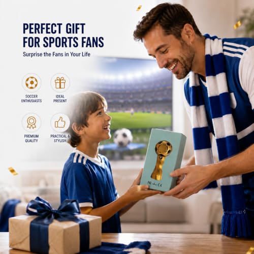 2026 World Football Match Soccer Trophy Fan, Portable Mini Fan with Ice Cooling, 6 Speed Wind 3000mAh USB Rechargeable Handheld Fan for Game Day, Stadium, Football Doll Included, Gift for friends — view 6