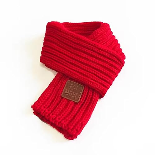 AALFA Winter Neck Warmer, Soft Knit Loop Scarf, Warm Fleece-Feel Tube Scarf for Toddlers and Children, (RED)