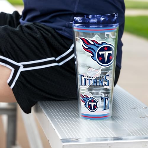 Image of Rico Industries NFL Football Tennessee Titans Double Wall 20oz Tritan Tumbler