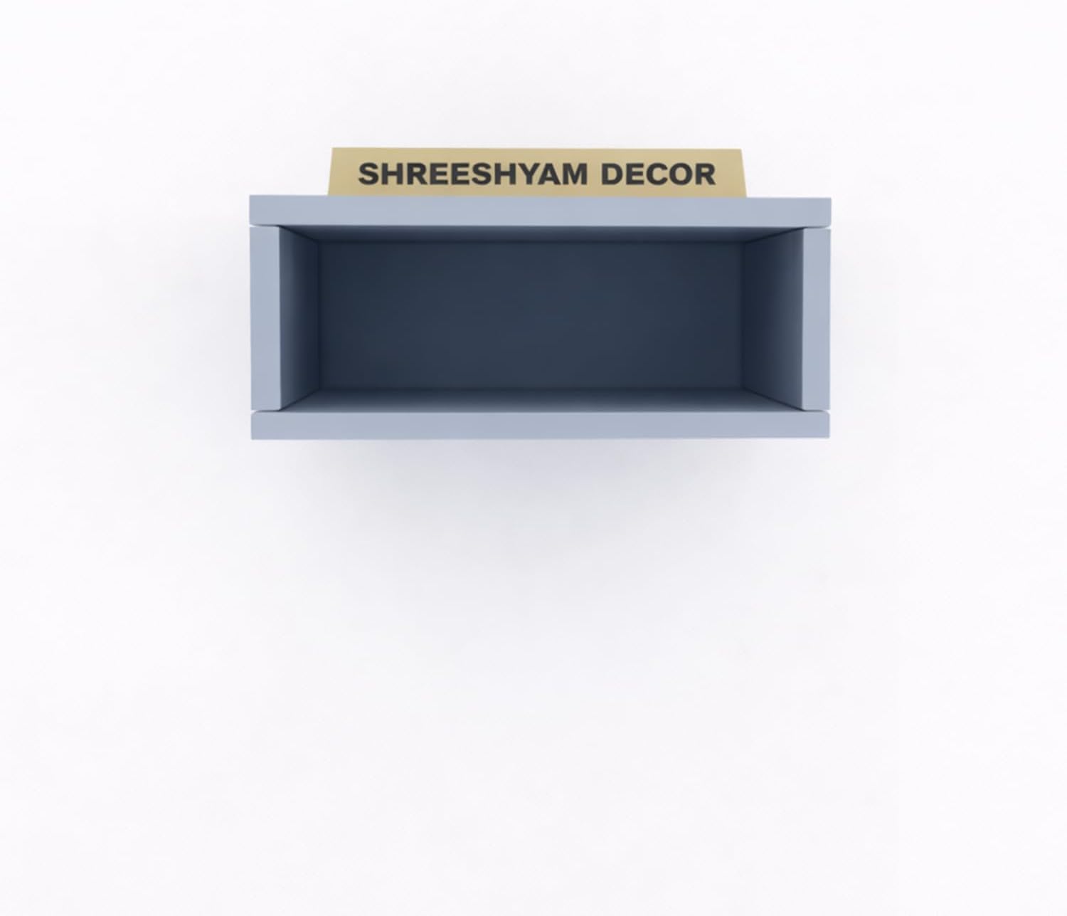 HDMR Premium Wood and Iron Rectangular Wall Shelf | Wooden Storage Unit for Living Room Bedroom Study | Wall Mounted Book Shelf Organizer | Modern Display Shelf | Pastel Blue Matte