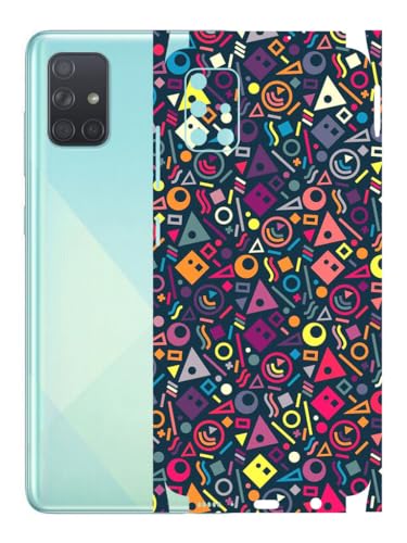 Image of AtOdds - Mobile Back Skin Sticker Wrap Compatible with Samsung Galaxy A51 (Coverage - Back+Camera+Sides) (Shapes Graffiti)