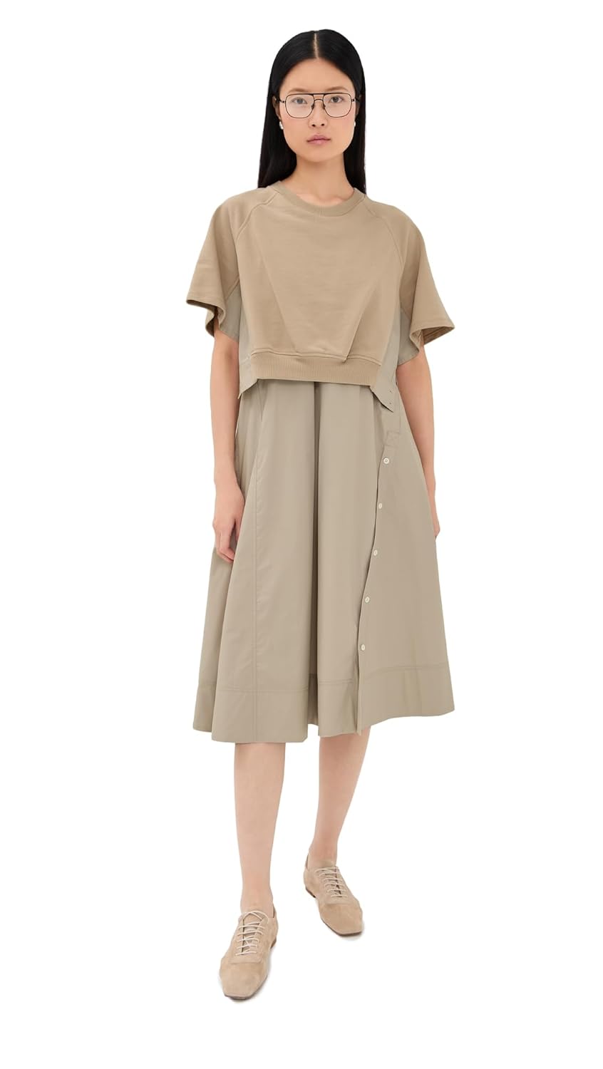 3 1 Phillip Lim Womens French Terry Combo Dress