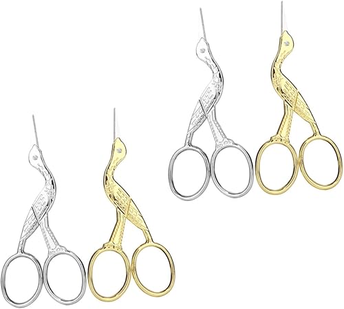 EXCEART Tijeras de peluquería Tijeras faciales Tijeras de hilo Tijeras de bordado Tijeras de bordado Tijeras puntiagudas Herramienta de costura