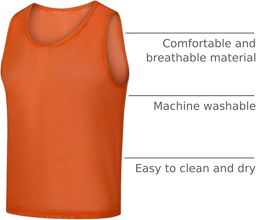 Miniatura 4 de Scrimmage - Chalecos de entrenamiento de equipo para niños, jóvenes y adultos, fútbol, baloncesto (paquete de 12)