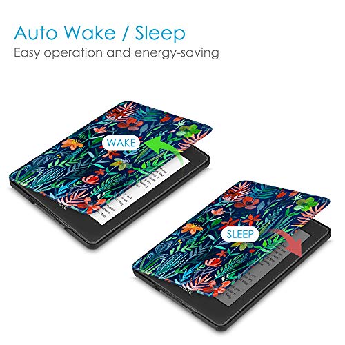 Image of Fintie Slimshell Case for 6 inch Kindle Paperwhite (10th Generation, 2018 Release) - Premium Lightweight PU Leather Cover with Auto Sleep /Wake for Amazon Kindle Paperwhite E-Reader, Jungle Night