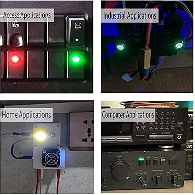 Gebildet 5pcs 12mm AC/DC 12-24V LED Metal Indicator Light Waterproof Signal Lamp Pilot Dash Directional Car Truck Boat with Wire