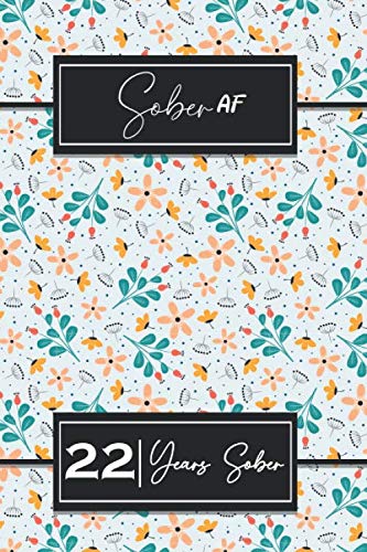 Sober AF: 22 years Sober: Sobriety Journal For Women, Journal For Sober Anniversary, Addiction Recovery Gift, sober birthday