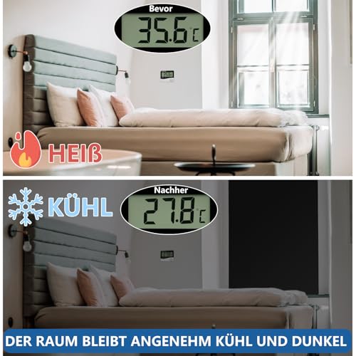 BKSAI Fenster Verdunkelung Magnetisch 300X145CM Verdunklungsstoff – Ansicht 5