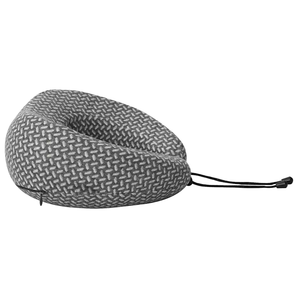 Reisekissen für den Hals aus Polyester 30 x 28 x 14 cm mit Memory-Schaum ergonomisch atmungsaktiv und waschbar inklusive Tragetasche für entspanntes Schlafen auf Reisen