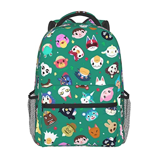 Koerlam Animal Pattern Laptop Backpack Girls Boys Bookbag Cute Fashion Casual Travel Bag Preschool Large Daypack For With Chest Strap Multi-Pocket One Size Green #TOP1