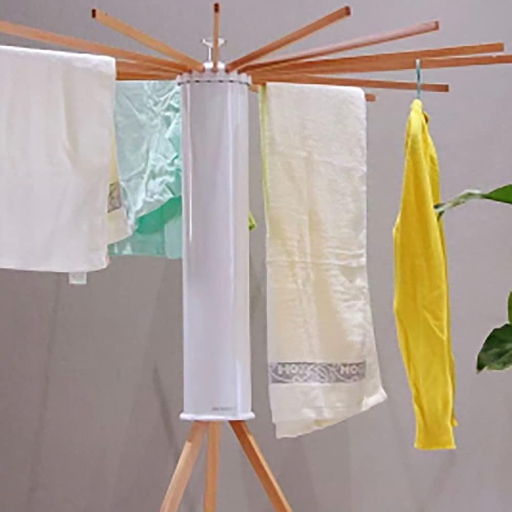 Free Standing Towel Rack, Freestanding Towel Rack, Foldable Wooden Towel Rack for Bathrooms, Balconies, Bedrooms and Indoors(White)