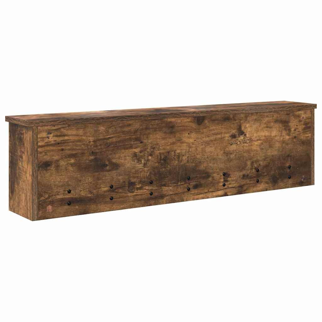 vidaXL Wandmontierter Kleiderständer Räuchereiche 100 x 16 x 26 cm, Moderner Wandgarderobe, praktische Ablage für den Flur, platzsparender Stauraum, stylische Möbel-Lösung