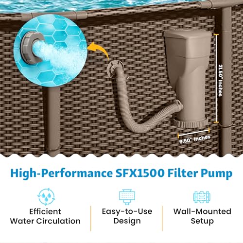 Image of Funsicle SkimmerPlus 1,500 GPH Filter Pump for Above Ground Swimming Pools