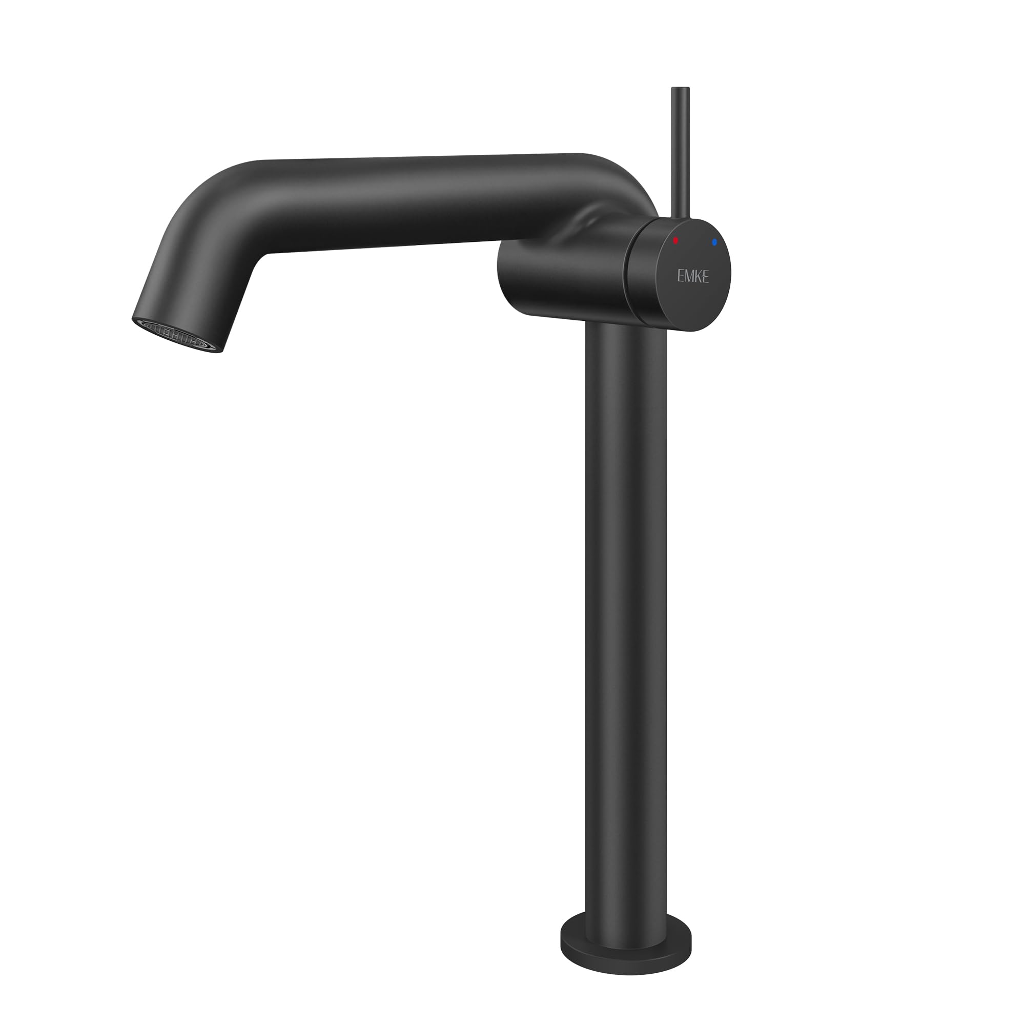 EMKE Grifo de baño Negro Mate, 332 x 220 x 76 mm, fácil instalación | cartucho cerámico, ahorro de agua, grifo de lavabo,mezclador monomando de latón