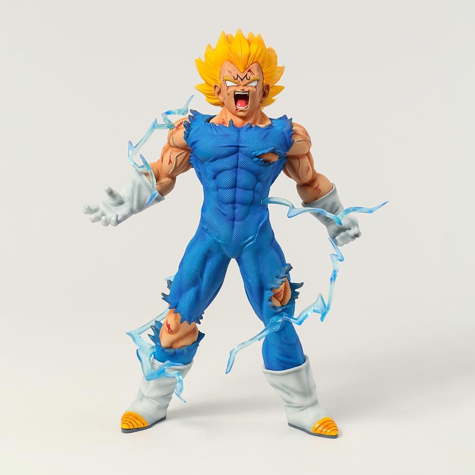 Image of Majin Vegeta IV in Super Saiyan Mode Action Figure - Dragon Ball Z Collectible, 25cm Miniature PVC Toy, Special Edition Figurine for Anime Lovers, Car & Desk Ornament