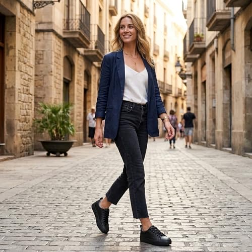 Image of JABASIC Women Lace Up Platform Sneakers Comfortable Casual Fashion Sneaker Walking Shoes