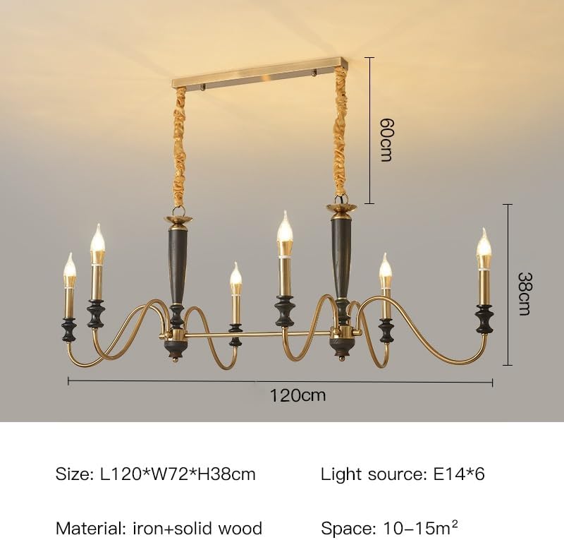 Nordic Ceiling Chandelier ，for Living Room Foyer Bedroom Kitchen Dining Table Vintage Style Led Candle Lamp Home Hanging Lighting,Indoor Illumination