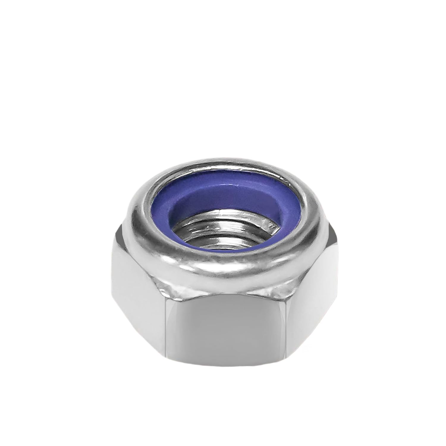 Hmevsafinect 100pcs Nylock Nylon Inserted Self Locking Nut, 304(A2-70) Stainless Steel (M3x0.5mm,100PCS)