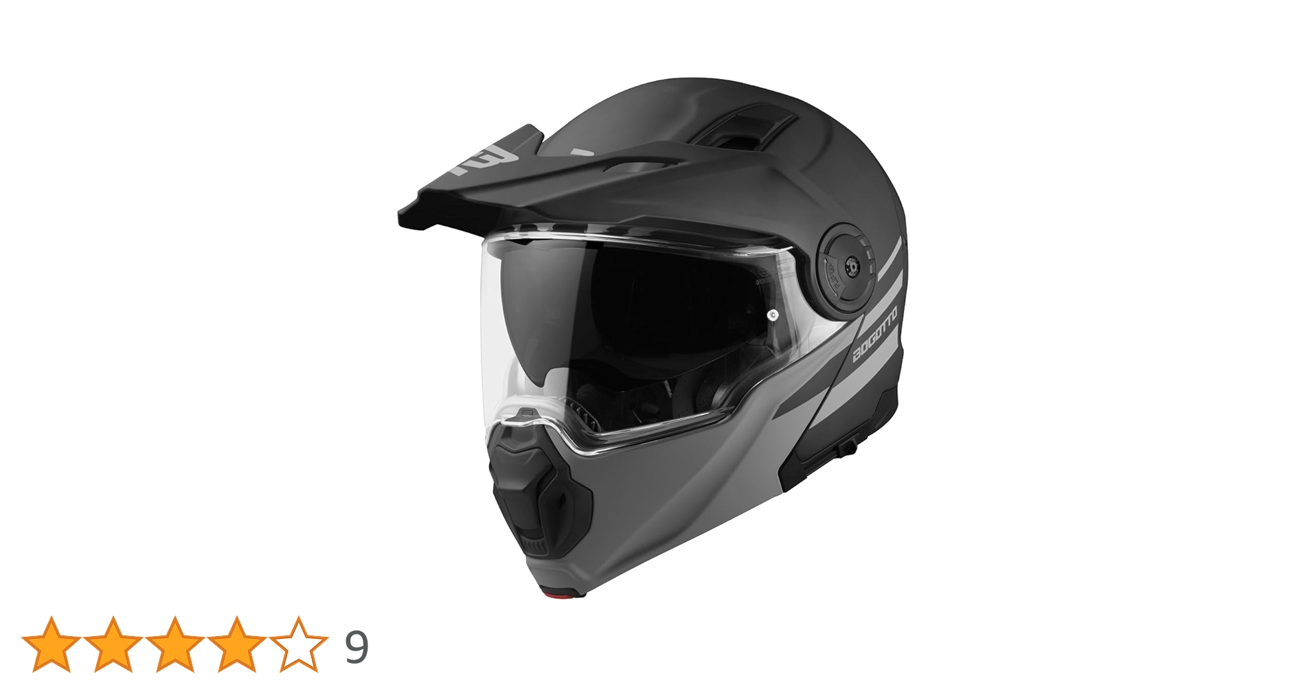 Bogotto FG-102 Duo Fibreglass Flip-Up Helmet, Brown Matt, XS