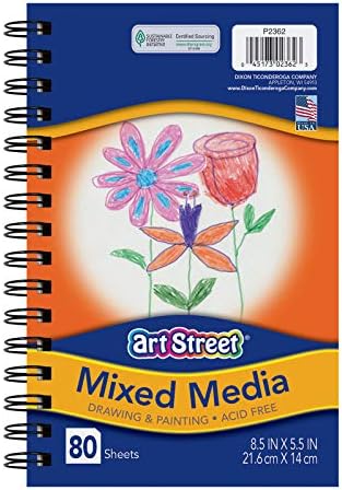 Art Street Mixed Media Journal, Heavyweight, 8-1/2" x 5-1/2", 80 Sheets