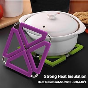 Setof5siliconetrivetmatexpandablehotpotholderwithstainlesssteelframeforhomekitchenheatresistantinsulatedhotpadscoasterstabledishmattablewareplacematforhotpansbowls Urban Country Home Decor Set of 5 silicone trivet mat expandable hot pot holder with stainless steel frame for home kitchen heat resistant insulated hot pads coasters table dish mat tableware placemat for hot pans bowls urban country home decor