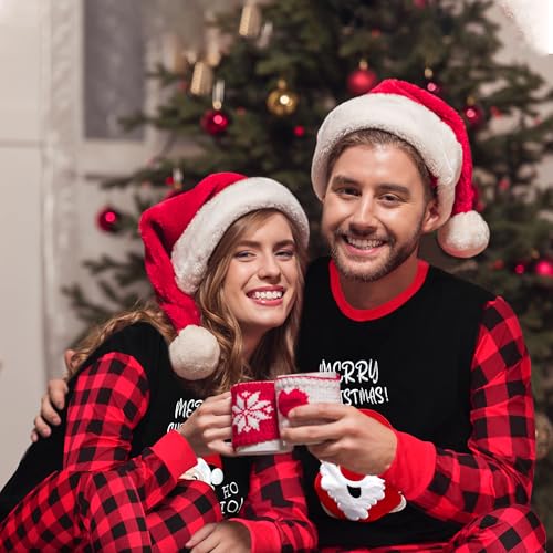 GRPSKCOS Matching Christmas Pajamas Set, Xmas Santa Claus PJs Holiday Sleepwear Festival Nightwear for Mens Womens（#01 Santa Claus, Women, 2XL — view 4