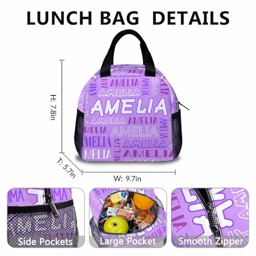 Custom Kids Backpack, 17 Inch Personalized Name Bookbags for Kids, School Bag for Boys Girls, Set of 3 School Bag Matching Combo, Preschool Elementary Kindergarten Backpack3