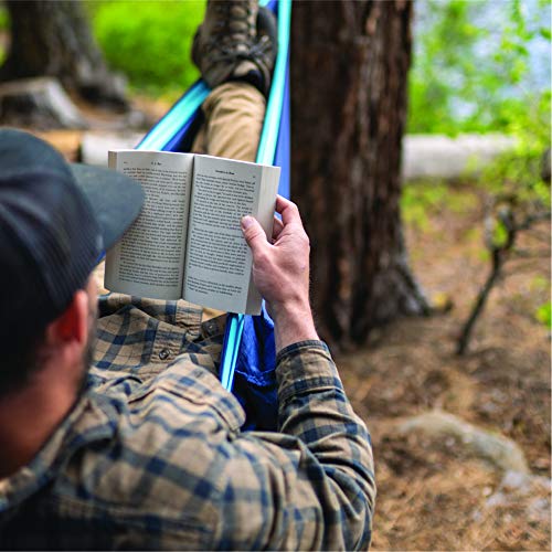 Image of Wise Owl Outfitters Hammock Camping Double & Single with Tree Straps - USA Based Hammocks Brand Gear, Indoor Outdoor Backpacking Survival & Travel - Blue + Bug Net & Rain Tarp