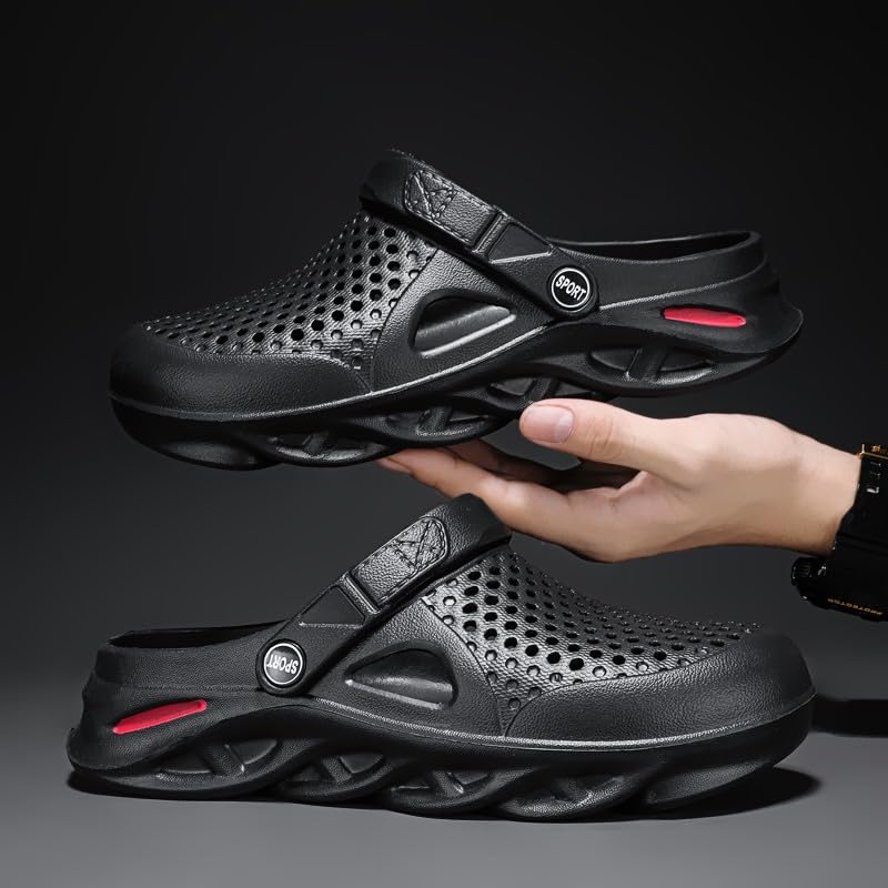 Image of SECHRITE Clogs for Men Slip on Rubber Clogs Summer Water Shoes Gardening Shoes