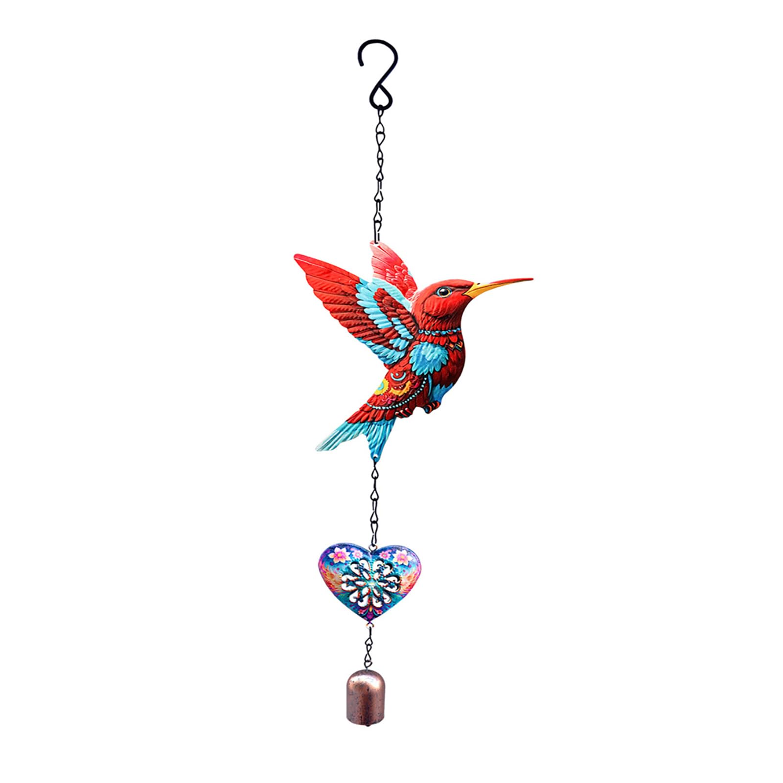 21inch Hummingbird Wind Chimes with Sound Ideal for Porch Balcony Decoration Memorial Birthday Present Bird Wind Chimes