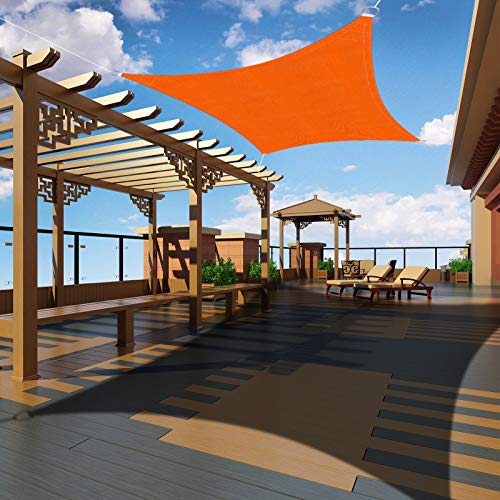 Ankuka Waterproof Sun Shade Sail Canopy Rectangle Uv Block For Outdoor Patio And Garden, Yard Activities 2022 (10'X10', Orange) #TOP7