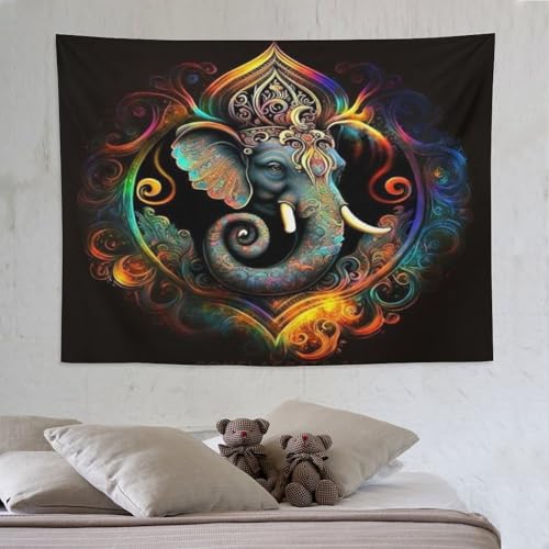 Tapisserie éléphant PAZZK pour habiller un grand mur vide et réchauffer l'ambiance d'une chambre