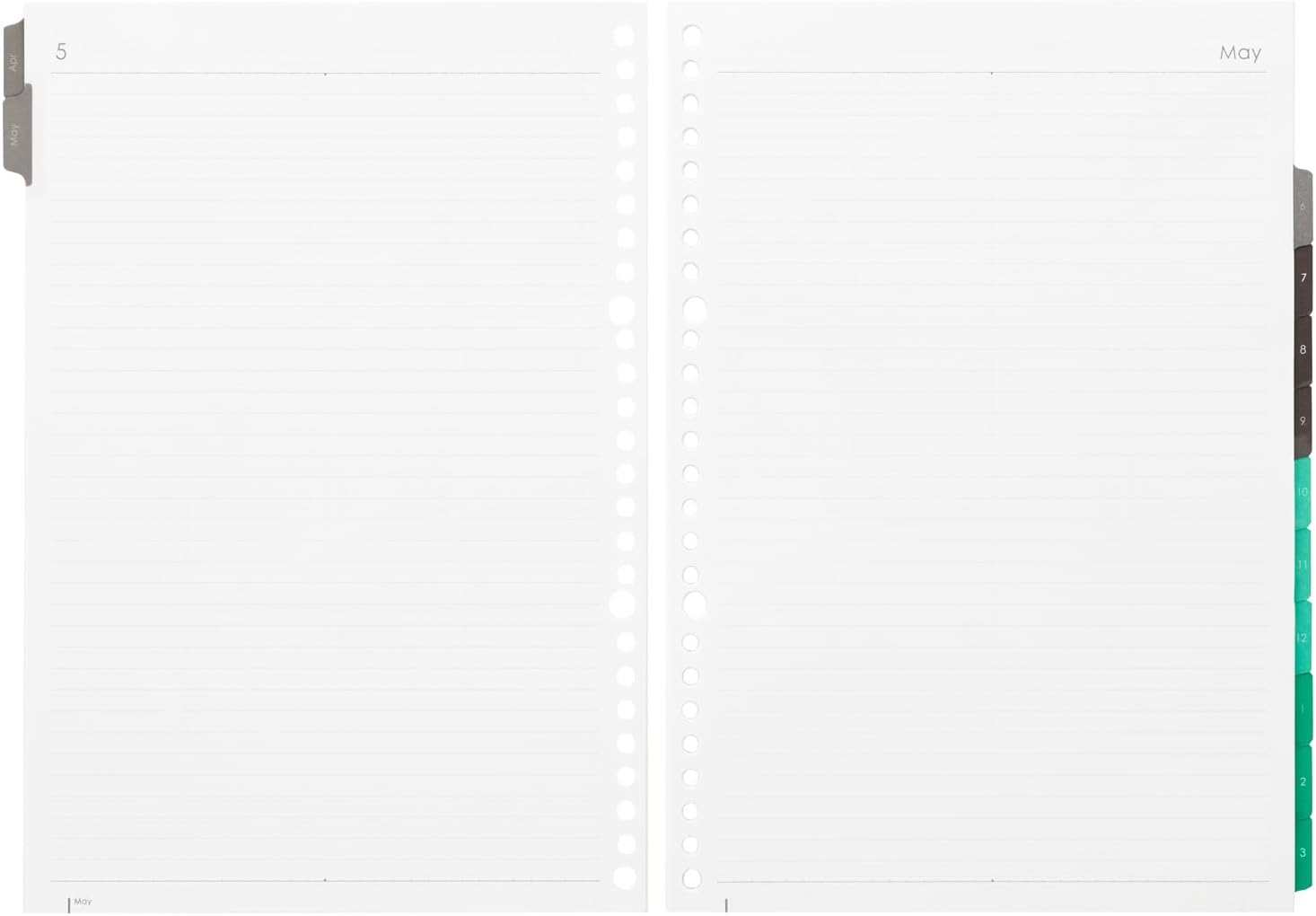 Maruman LD3834W-26 Notebook Refill, 2026 B5 Loose Leaf Diary, Monthly 26 Holes, Starts from April 2026