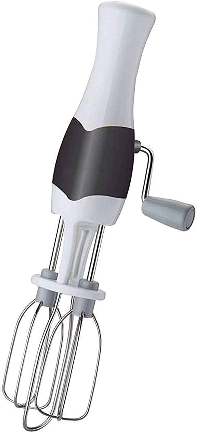 Stainless Steel Dual Blade Handheld Manual Hand Blender Mixer for Whipping Beating Liquidizing Egg Beater Whisker Lassi Butter Milk Maker Mixer Hand Blender (Multicolor)