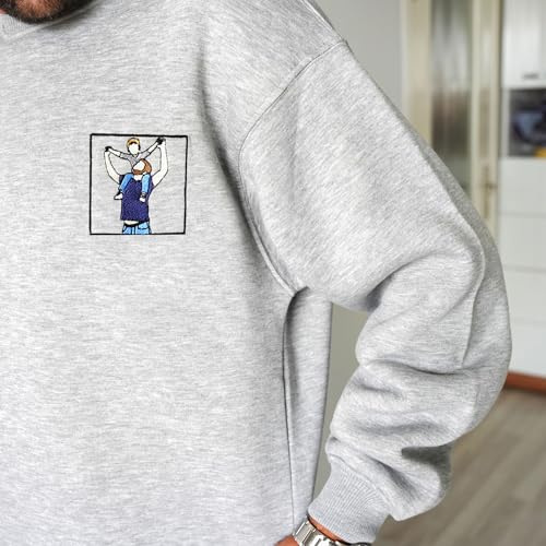 mia'spillow lab Custom Portrait from Photo Embroidered Sweatshirt, Couple Portrait Custom Hoodie, Personalized Gift, Family Portrait, Idea2