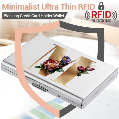 BONSYL® Metal Card Holder Wallet | Minimalist RFID Blocking Wallet for Men & Women | Card Holder with Money Clip/Cash Strap | Easy Access Money & Cards2