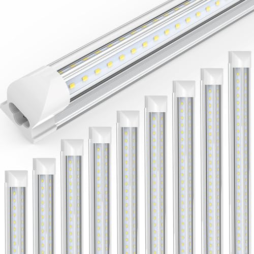 JESLED 8FT LED Shop Lights 10-Pack