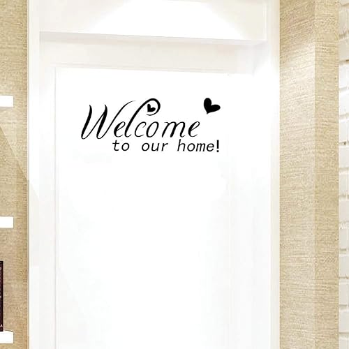 Miniatura 6 de BIBITIME Adhesivo con texto en inglés Welcome to Our Home (texto en inglés Welcome to Our Home) con texto en inglés Welcome to Our Home (Welcome to