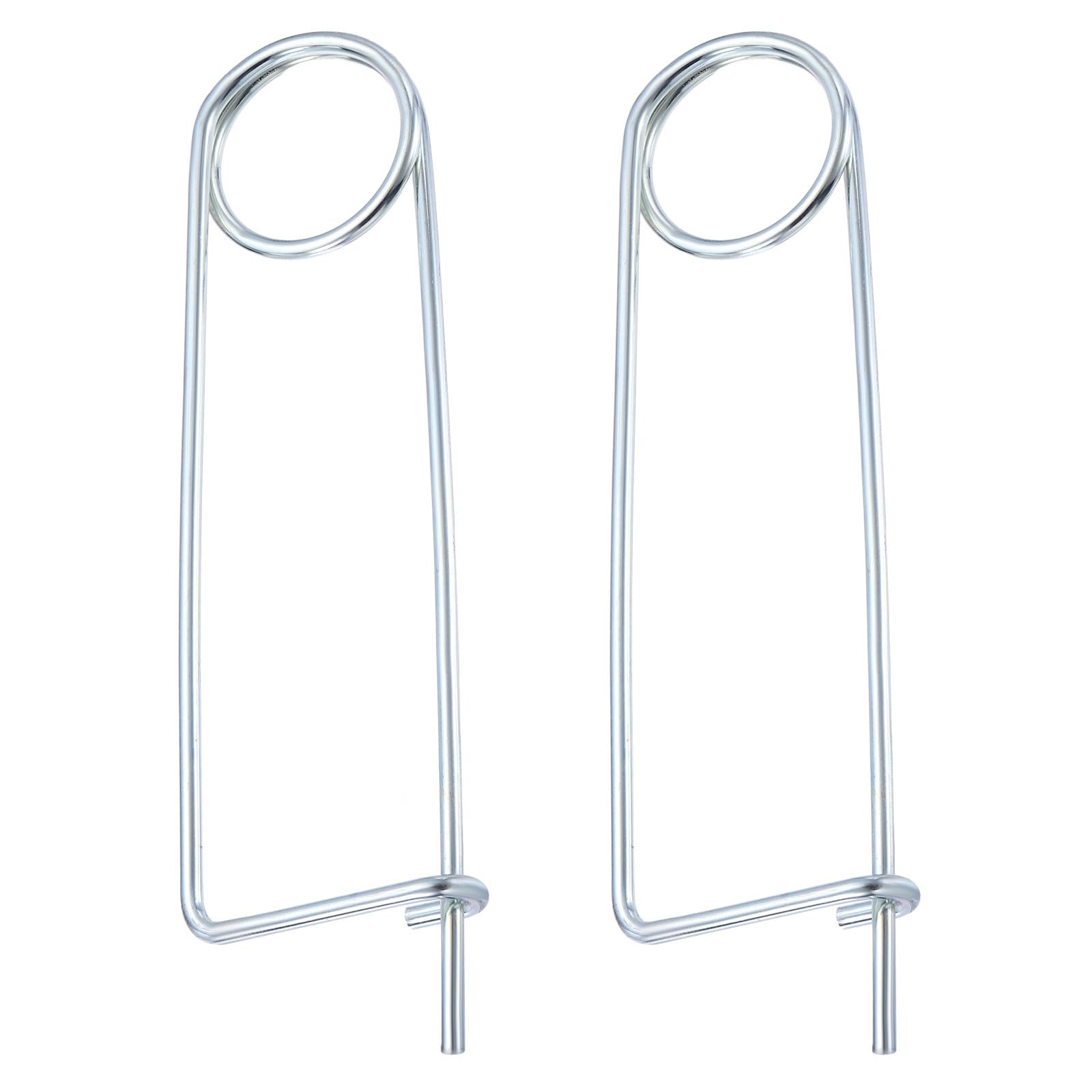 PATIKIL M6x190mm / 0.24"x7.48" Brooch Shape Cotter Safety Pin Spring Pin Fastener, 2 Pcs Steel Quick Lock Brooch Locking Fastener for Farm Garden Lawn Hook Hitch