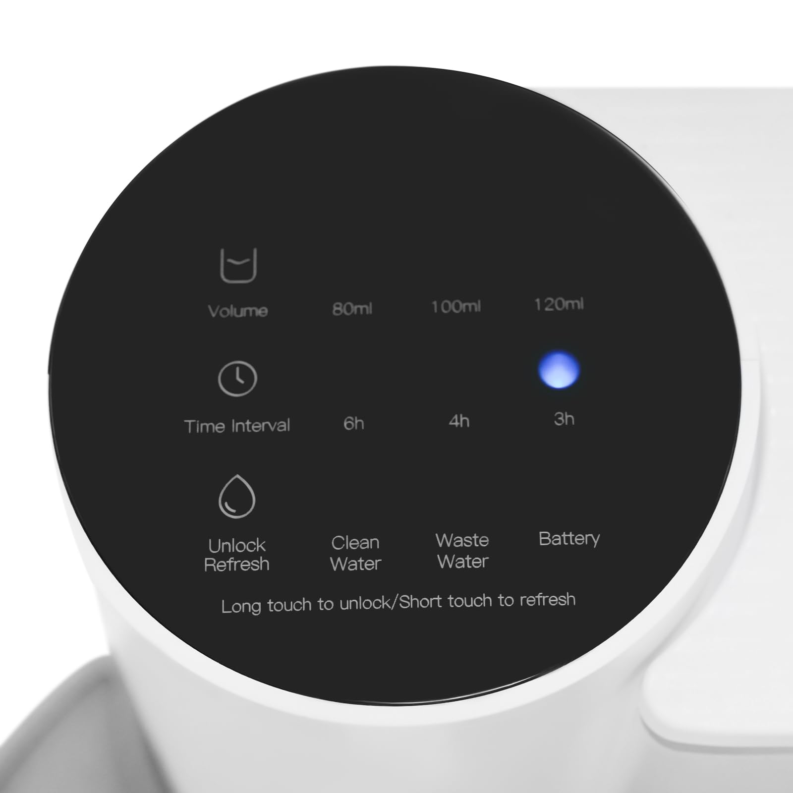 Dispensador de agua automático para gatos/perros, depósito de 3 L, 2000 mAh, funciona con batería, fuente para gatos con luces indicadoras de estado, fuente para beber para gatos, sin cable, sin
