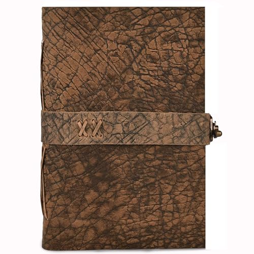 Image of LEATHER VILLAGE Rustic Journal Key Lock, Teal 10x7.