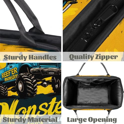 Overnight Weekender Bag for Women Men Blue Truck Art Waterproof Carry On Travel Duffel Bags with Zipper Lightweight Sports Gym Bag Luggage Workout Handle Bags for Traveling Yoga Camping4