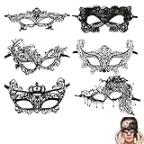 Matériau en dentelle : les masques vénitiens pour femmes sont en tissu polyester, doux et légers à porter et à transporter ; masque en dentelle avec un ruban, pratique pour vous permettre de l'ajuster à la forme de votre visage, une taille qui convient à la plupart des personnes