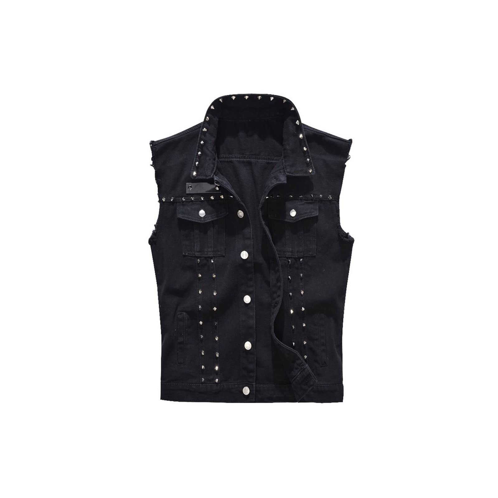 Soovi Mens Vests Outerwear Hip Hop Denim Vest Men Cowboy